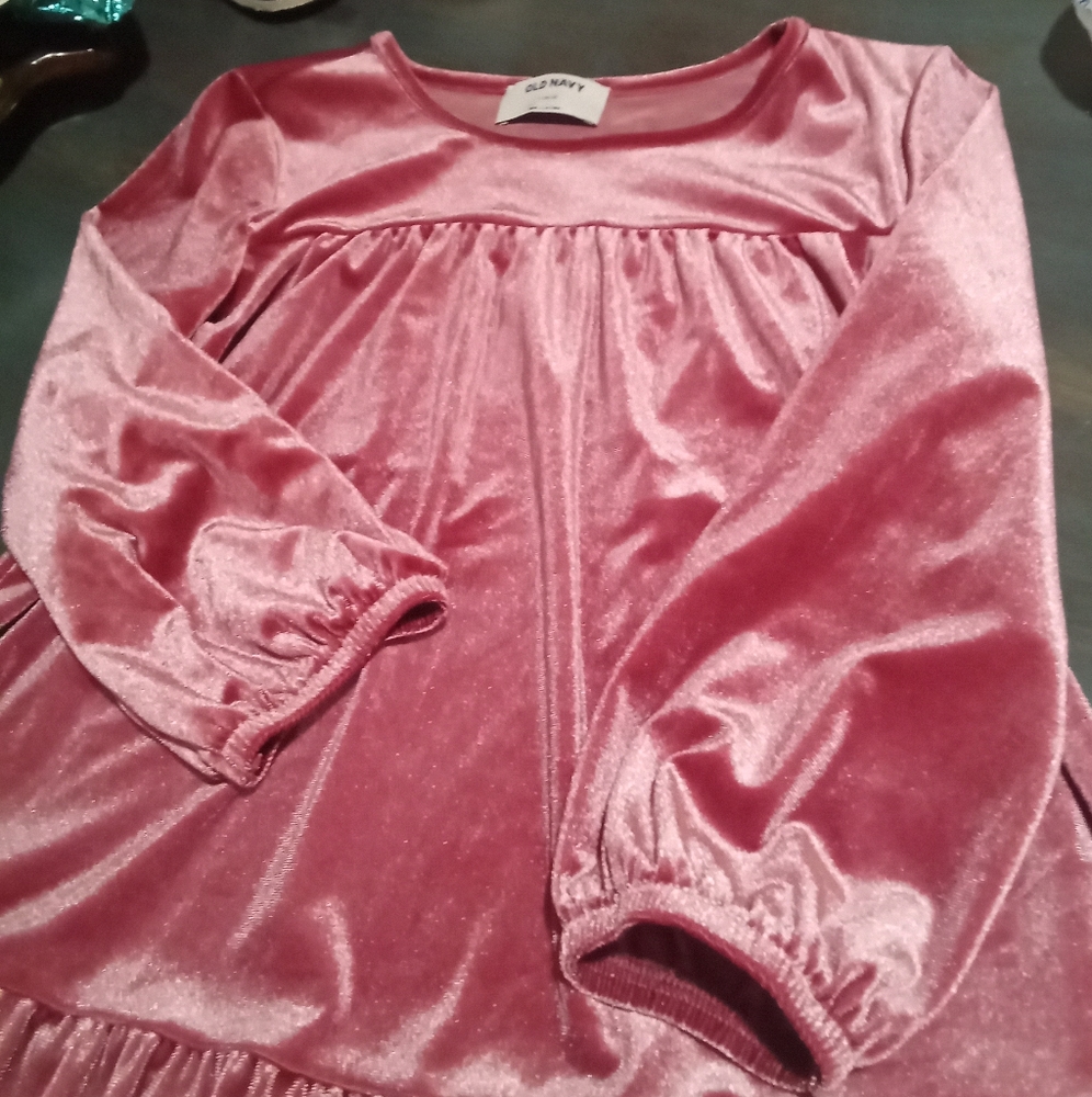 Old Navy Pink Velvet Kids Casual Dress